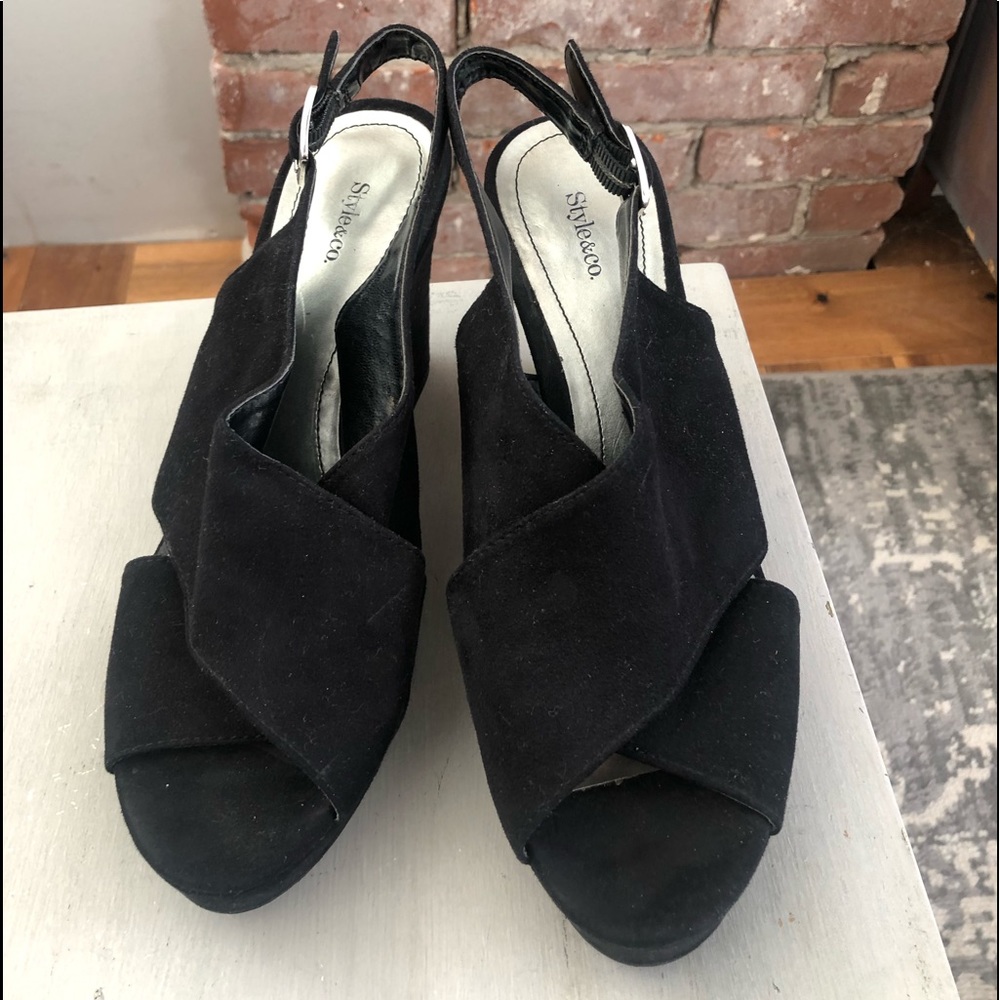 STYLE & CO … black platform  shoe